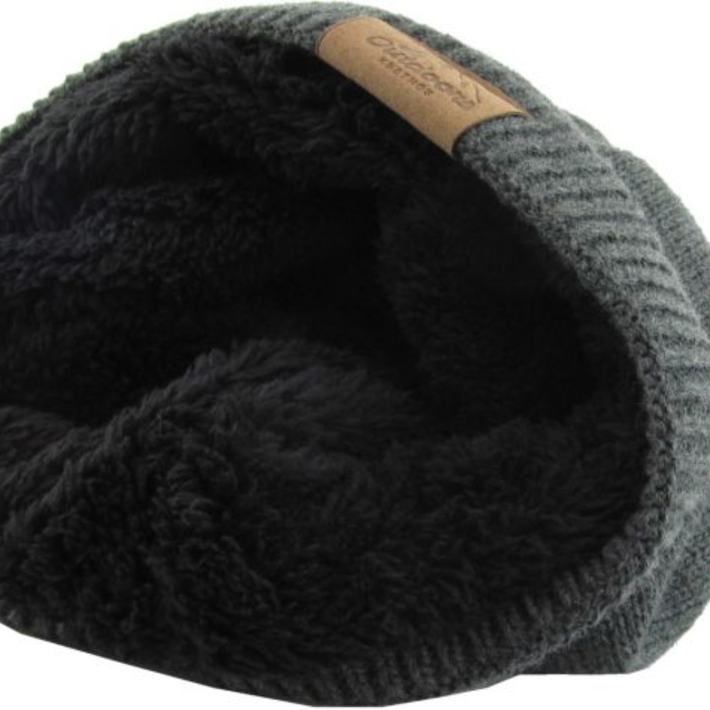 Thick Oversized Slouch Beanie Sherpa Fleece lined